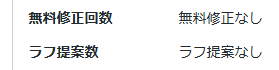 ココナラ無料修正回数／ラフ提案数